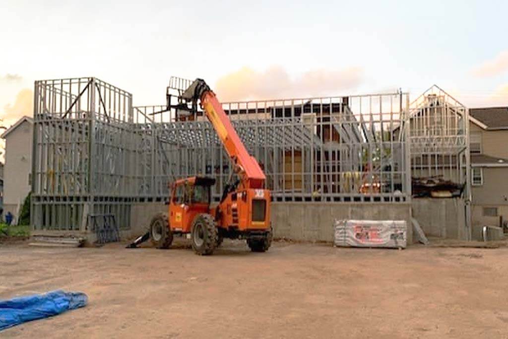 Building progress of The Avenue with cold formed steel by Network Framing Solutions.
